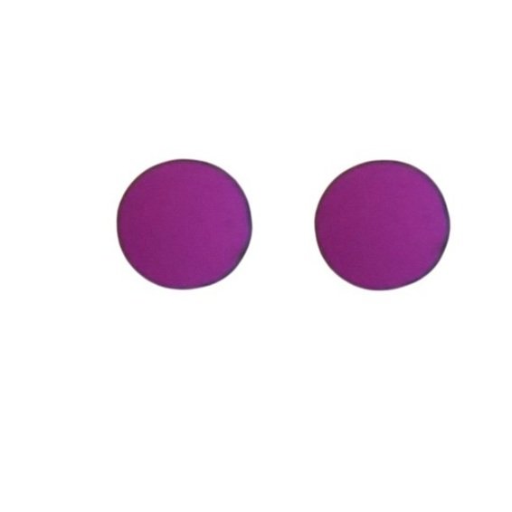 SHOCK OF GREY Hand-painted Wooden Studs in Magenta