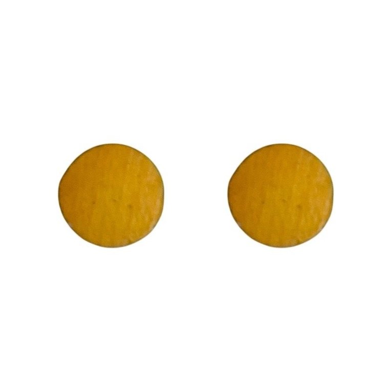 SHOCK OF GREY Hand-painted Wooden Studs in Yellow