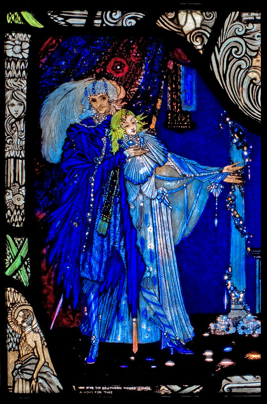 Harry Clarke Stained Glass Window Art - Detail from 'The Eve of St. Agnes'.