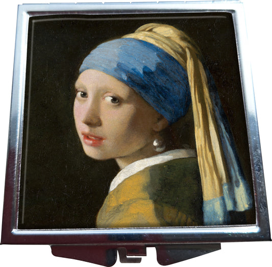 VERMEER GIRL WITH THE PEARL EARRING COMPACT MIRROR