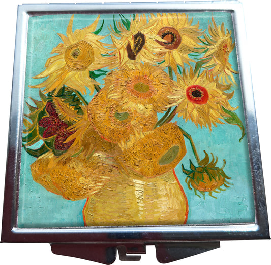 VINCENT VAN GOGH SUNFLOWERS COMPACT MIRROR