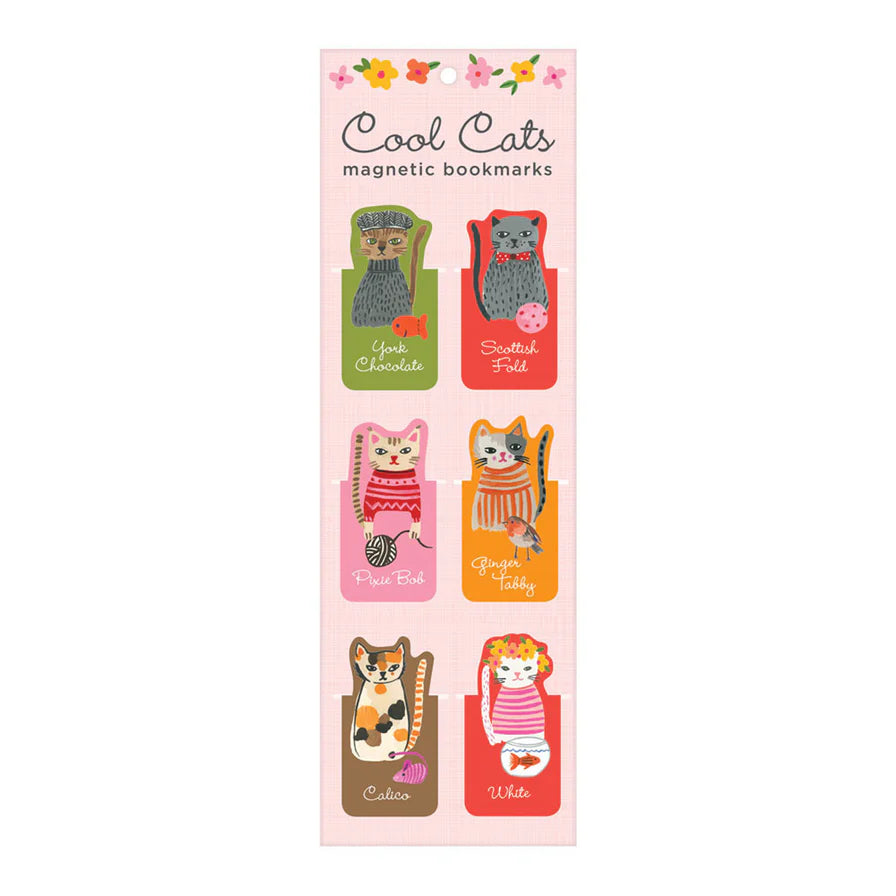 Cool Cats magnetic bookmarks