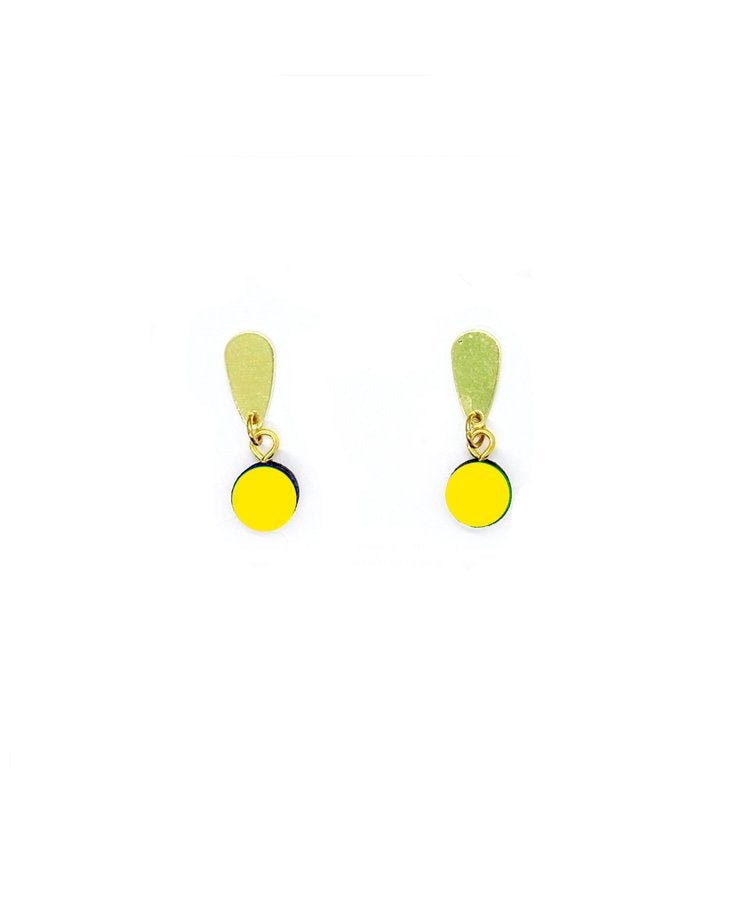 SHOCK OF GREY Gemma earrings in yellow and brass